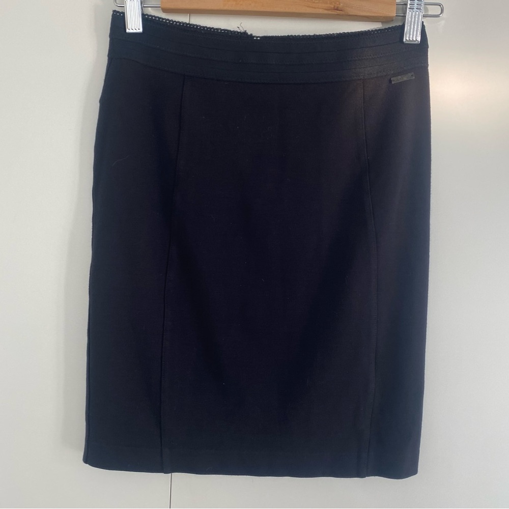 GUESS Black Stretch Knit Blend Pencil Skirt Size S